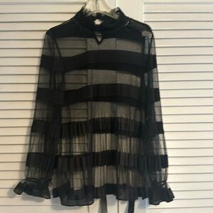 Black see-through top